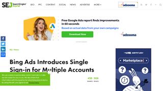 
                            8. Bing Ads Introduces Single Sign-in for Multiple Accounts - Search ...