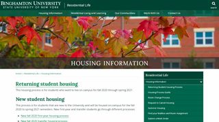
                            13. Binghamton University - Residential Life - Housing