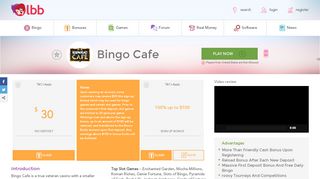 
                            11. Bingo Cafe | $30 No Deposit Bingo Bonus - Latest Bingo Bonuses