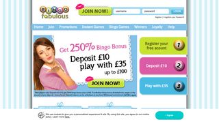 
                            2. Bingo Fabulous | Deposit £10, Play with £35