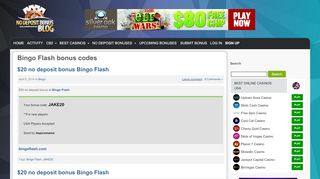 
                            3. Bingo Flash no deposit bonus codes