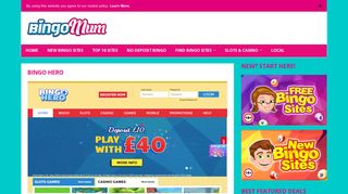 
                            7. Bingo Hero | You Have £30 Bonus Cash Here! - Bingo Mum