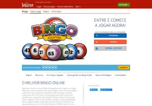 
                            8. Bingo Online Grátis e mais jogos no Jogatina