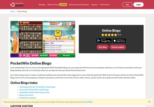 
                            12. Bingo | PocketWin Mobile Casino