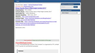 
                            7. Bingo Snacks Have A Mad Angle Contest 2017 – www.contest.net.in