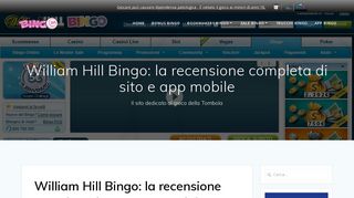 
                            10. Bingo William Hill: sale, app mobile, bonus e chat games - Bingo365