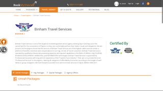 
                            6. Binham Travel Services - Hajj Umrah and Ziyarat Packages ...