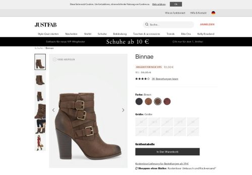 
                            4. Binnae Schuhe in dk brown - günstig online kaufen im JustFab Shop ...