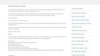 
                            4. BinWeevils Sign Up Page - iSignUpFor