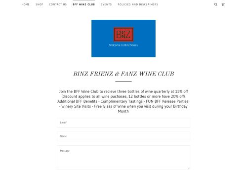 
                            10. Binz Wines - Wine Club, Signup for BFF | Binz Wines