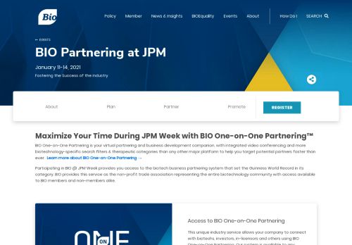 
                            4. BIO One-on-One Partnering™ @ JPM – BIO