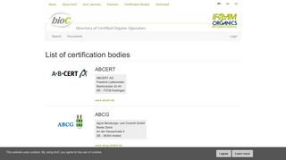 
                            9. BioC - List of certification bodies