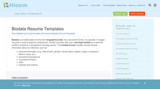 
                            5. Biodata - What it is + 7 Biodata Resume Templates - Hloom