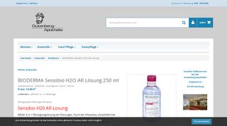 
                            9. BIODERMA Sensibio H2O AR Lösung 250 ml - Bioderma - Kosmetik ...