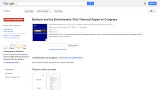 
                            11. Biofuels and the Environment: First Triennial Report to Congress