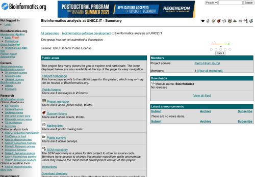 
                            13. Bioinformatics analysis at UNICZ.IT - Bioinformatics.org