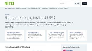 
                            11. Bioingeniørfaglig institutt (BFI) | NITO