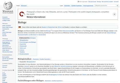 
                            8. Biologe – Wikipedia