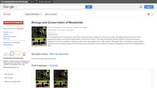 
                            10. Biology and Conservation of Musteloids - Google böcker, resultat