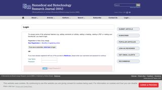 
                            12. Biomedical and Biotechnology Research Journal (BBRJ) : Login