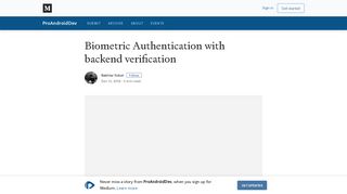 
                            7. Biometric Authentication with backend verification – ProAndroidDev