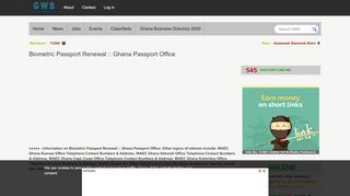 
                            11. Biometric Passport Renewal :: Ghana Passport Office - GWS Online GH