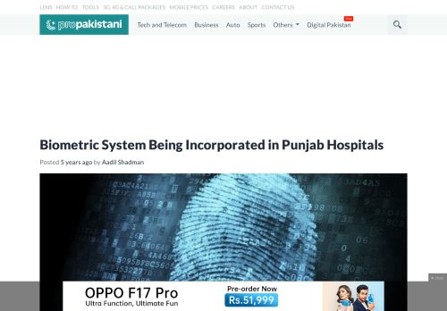 
                            7. Biometric System Being Incorporated in Punjab Hospitals - ...