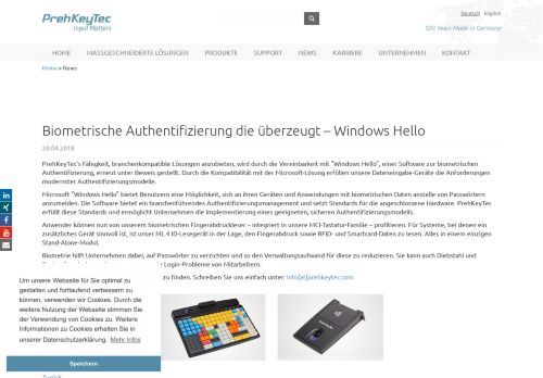 
                            4. Biometrische Authentifizierung die überzeugt – Windows Hello
