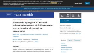 
                            7. Biomimetic hydrogel-CNT network induced enhancement of fluid ...