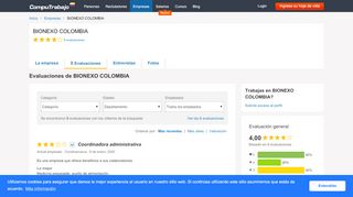 
                            12. BIONEXO COLOMBIA Evaluaciones de 5 - Computrabajo