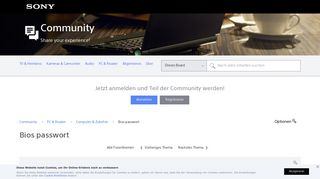 
                            10. Bios passwort - Sony