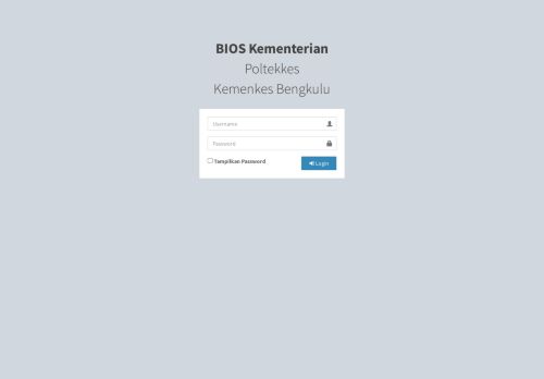 
                            4. BIOS Poltekkes Kemenkes Bengkulu | Login