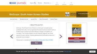 
                            10. BioScope: South Asian Screen Studies: SAGE Journals