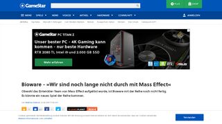 
                            10. Bioware: »Wir sind noch lange nicht durch mit Mass Effect« - GameStar