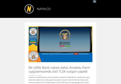 
                            7. Bir çiftlik Bank vakası daha; Anadolu Farm uygulamasında 200 TL'lik ...