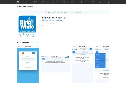 
                            8. BirlaWhite SPARSH on the App Store - iTunes - Apple