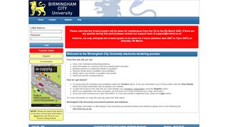 
                            11. Birmingham City University Electronic Tendering Site - Home