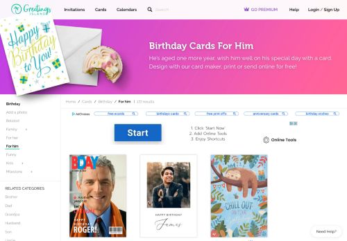 
                            8. Birthday Cards For Him (Free) | Greetings Island