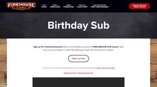 
                            10. Birthday - Firehouse Subs