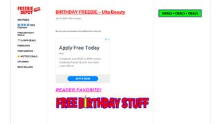 
                            8. BIRTHDAY FREEBIE – Ulta Beauty | Freebie Depot