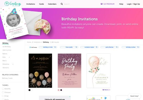 
                            9. Birthday Invitation Templates (Free) | Greetings Island