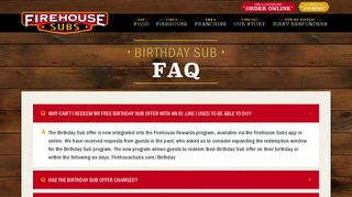 
                            13. Birthday Sub FAQ - Firehouse Subs
