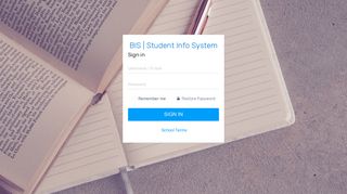 
                            10. BIS | Student Info System | Sign in