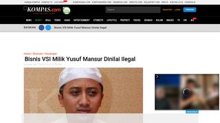 
                            6. Bisnis VSI Milik Yusuf Mansur Dinilai Ilegal - Kompas.com