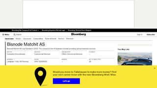 
                            10. Bisnode Matchit AS: Company Profile - Bloomberg