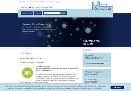 
                            11. bistum.net - das Mitarbeiterportal des Bistums Osnabrück | Termin