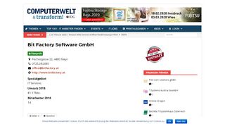 
                            11. Bit Factory Software GmbH - Computerwelt