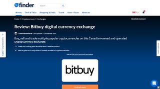 
                            6. Bitbuy.ca exchange review 2019 | Features, fees & more | finder Canada