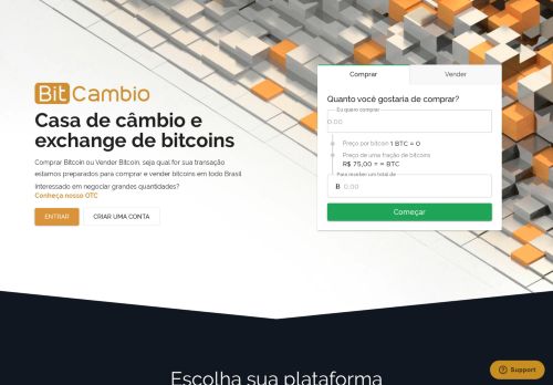 
                            2. BitCambio - Casa de câmbio e exchange de bitcoins