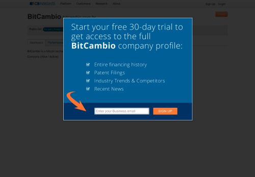 
                            11. BitCambio - CB Insights